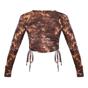 Sheer Brown Renaissance Long Sleeve